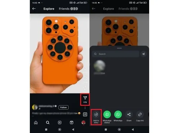 قرار دادن لینک پست اینستاگرام در استوری