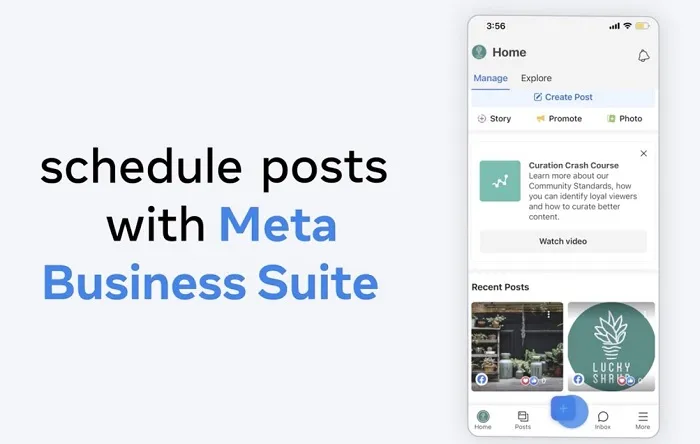 برنامه Meta Business Suite برای زمان‌بندی پست اینستاگرام