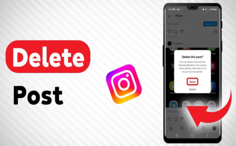 آموزش تصویری حذف پست اینستاگرام (ویرایش پست)