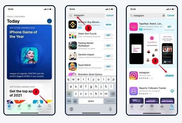 آپدیت اینستاگرام در آیفون