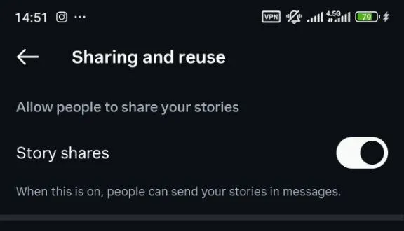 جلوگیری از ارسال استوری