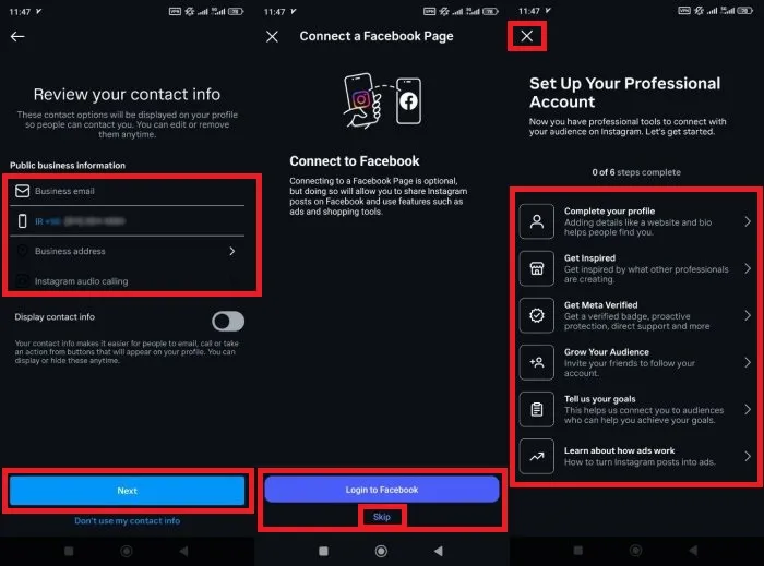 تبدیل اکانت شخصی اینستاگرام به professional account