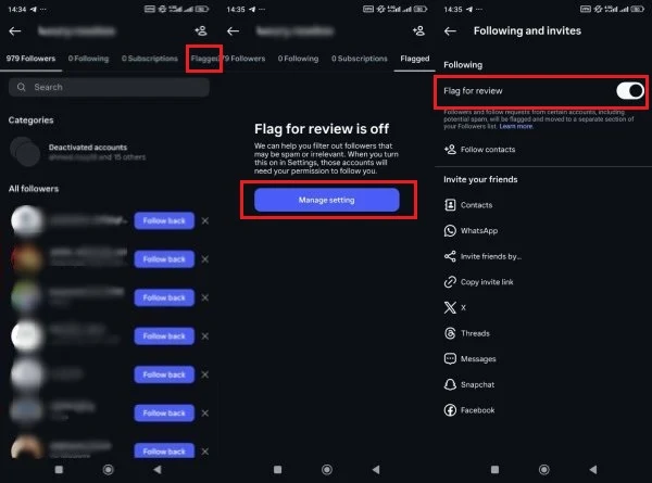 حذف دسته جمعی فالووینگ در اینستاگرام