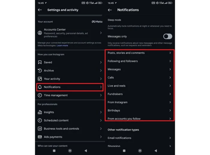 ریست نوتیفیکیشن&zwnj;های اینستاگرام