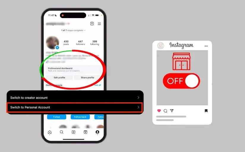 آموزش صفر تا صد خارج شدن از حالت بیزینس اینستاگرام