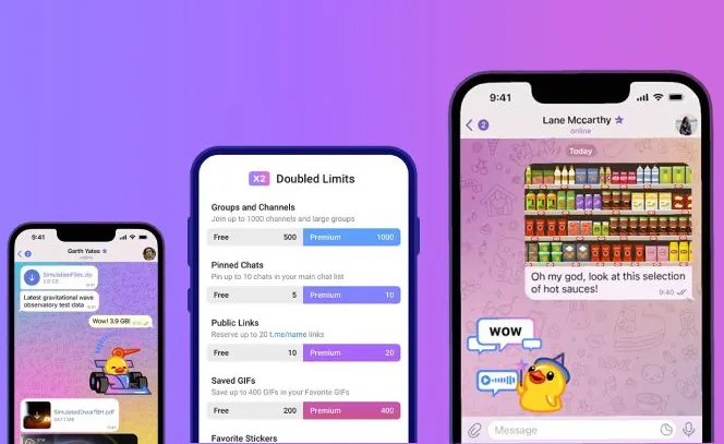 کاربرد تلگرام پرمیوم