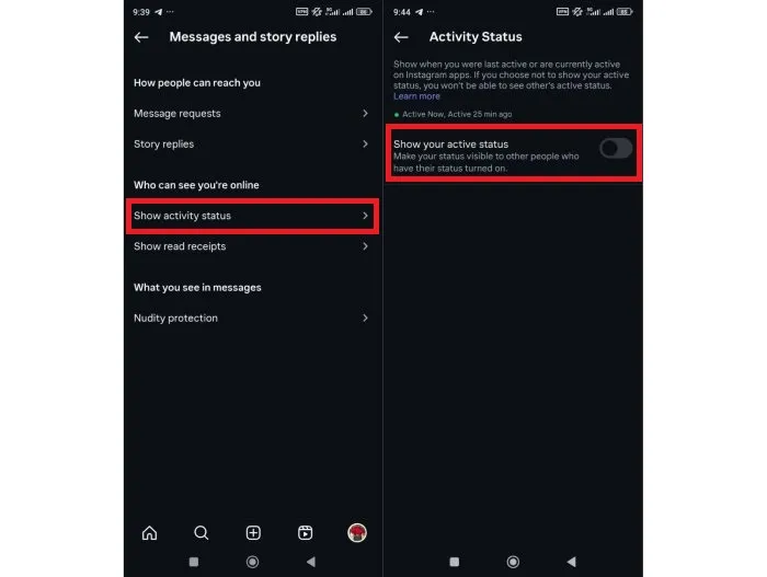آموزش تصویری Show Activity Status