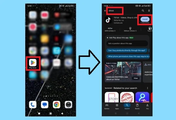 دانلود برنامه تیک تاک از گوگل پلی